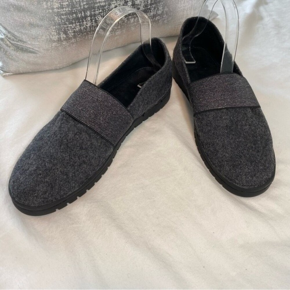 Yellow Box Black Gray Silver Sparkle Slip On Shoes Size 10